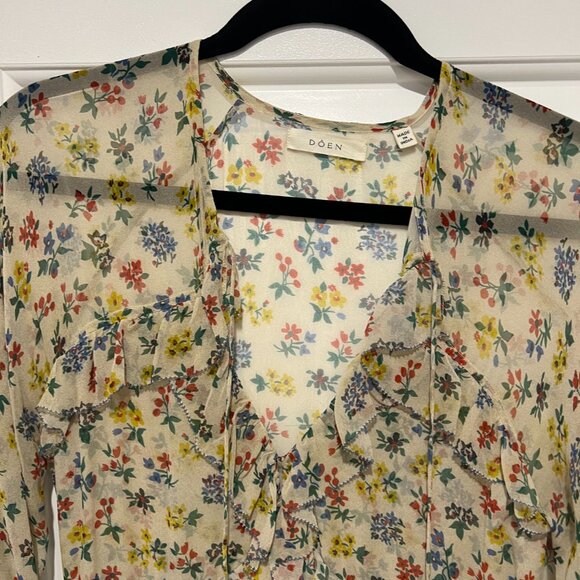 Doen Saffron Silk Dress in Bouquet size small - Picture 6 of 9